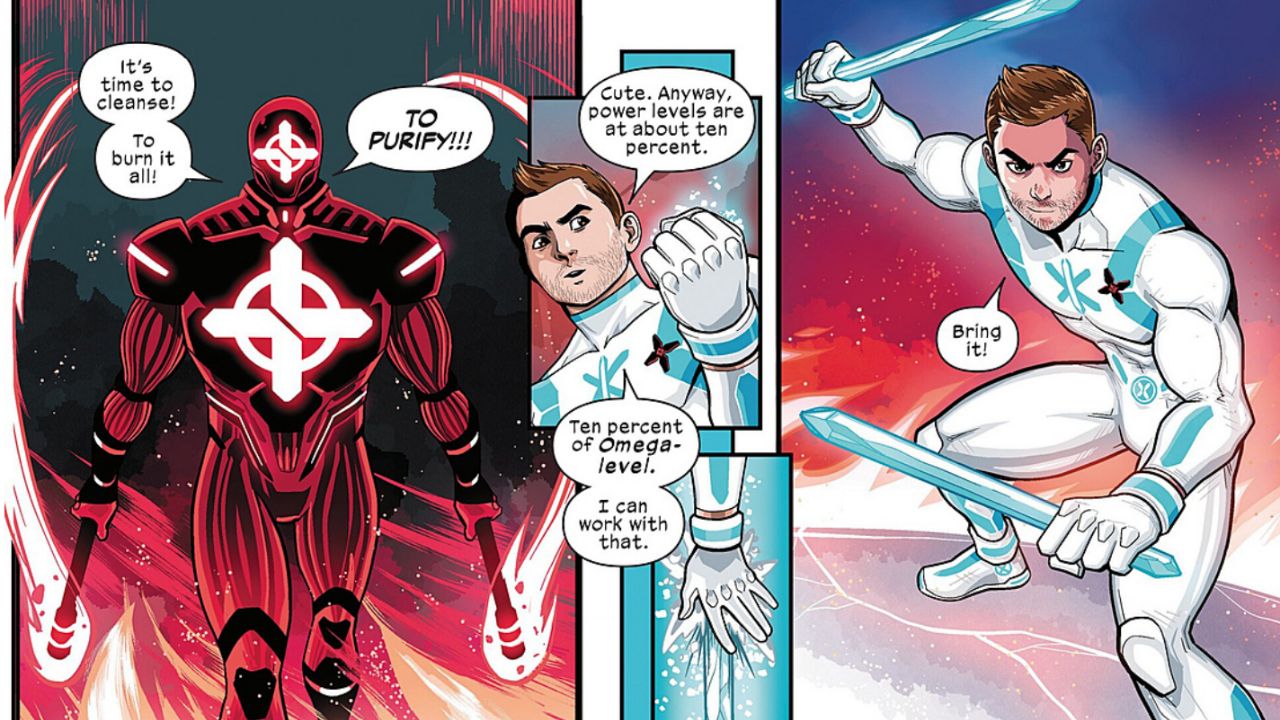 attack from Lava Men - Iceman – Omega #1 (2026) - Emotional Journey of Bobby Drake