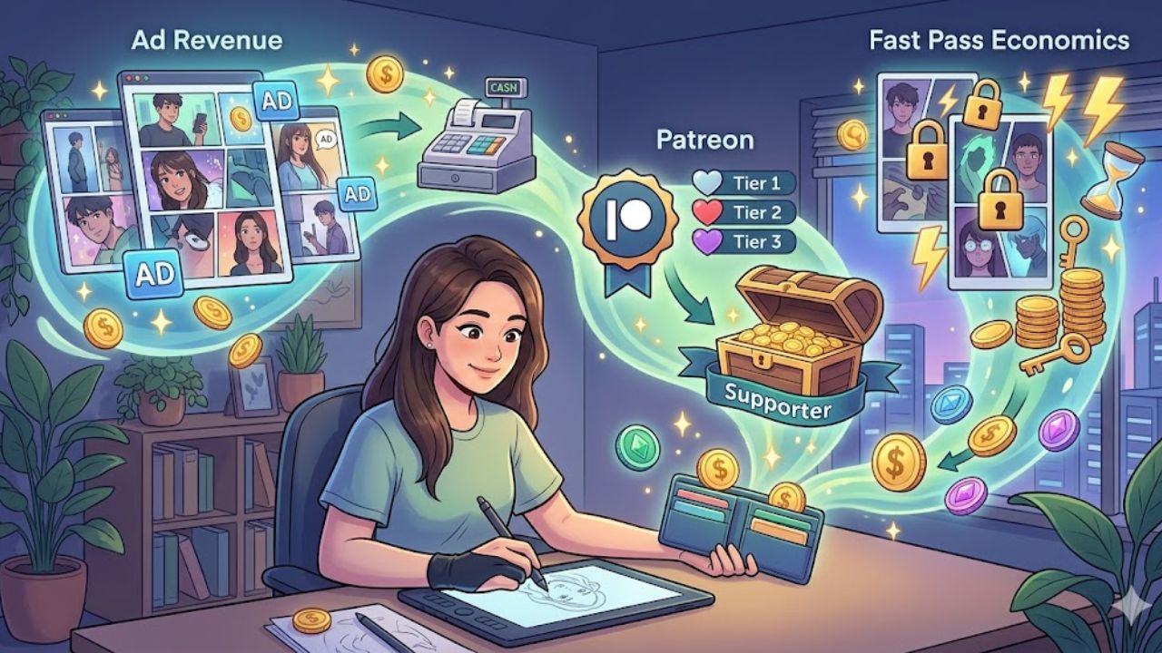 How to Monetize Your Webtoon Ad Revenue, Patreon, and Fast Pass Economics