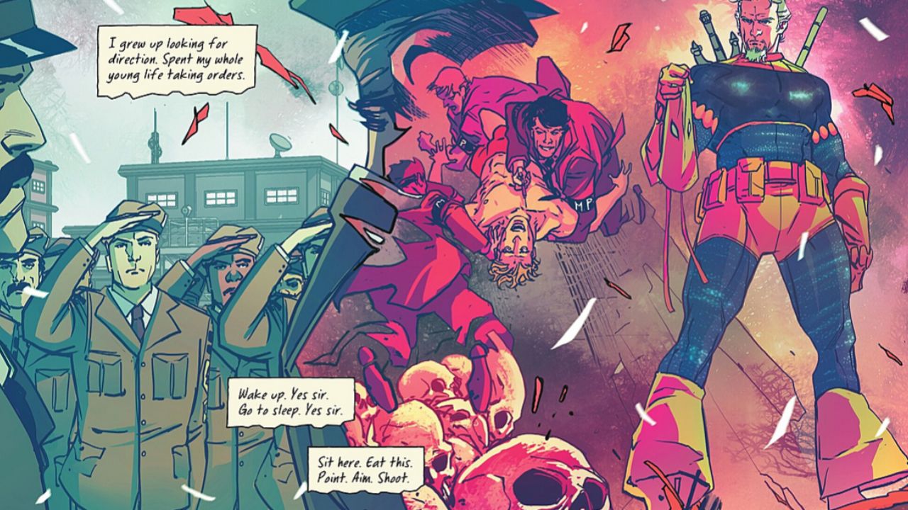 Slade’s internal monologue begins to delve into his past