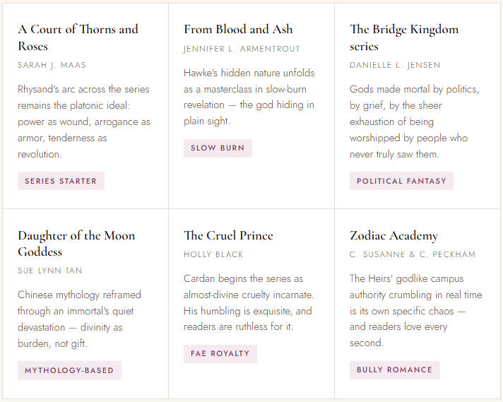 The Six Books Driving the Obsession