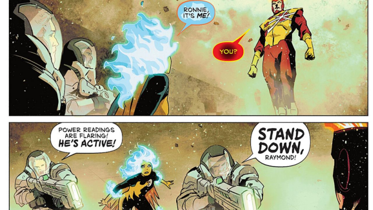 She approaches the figure on the bench, calling out Ronnie, it’s me! - The Fury of Firestorm #1 (2026) - The Nuclear Nightmare